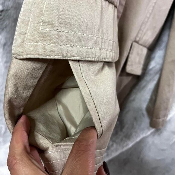 OLD NAVY Women's KHAKI TRENCH COAT w/o BELT - Picture 5 of 6